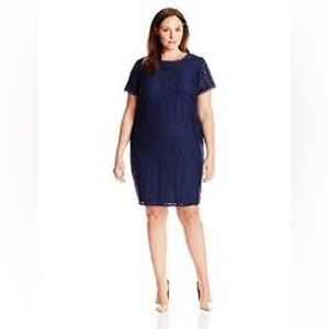 ADRIANNA PAPELL NAVY MOTHER OF BRIDE DRESS Size  24W